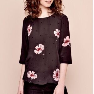 Chic Black Floral Mini Dress